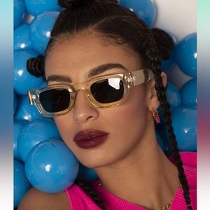 Modern Thick Rectangle Sunglasses Retro 90s Chunky Square Polarized Sunnies